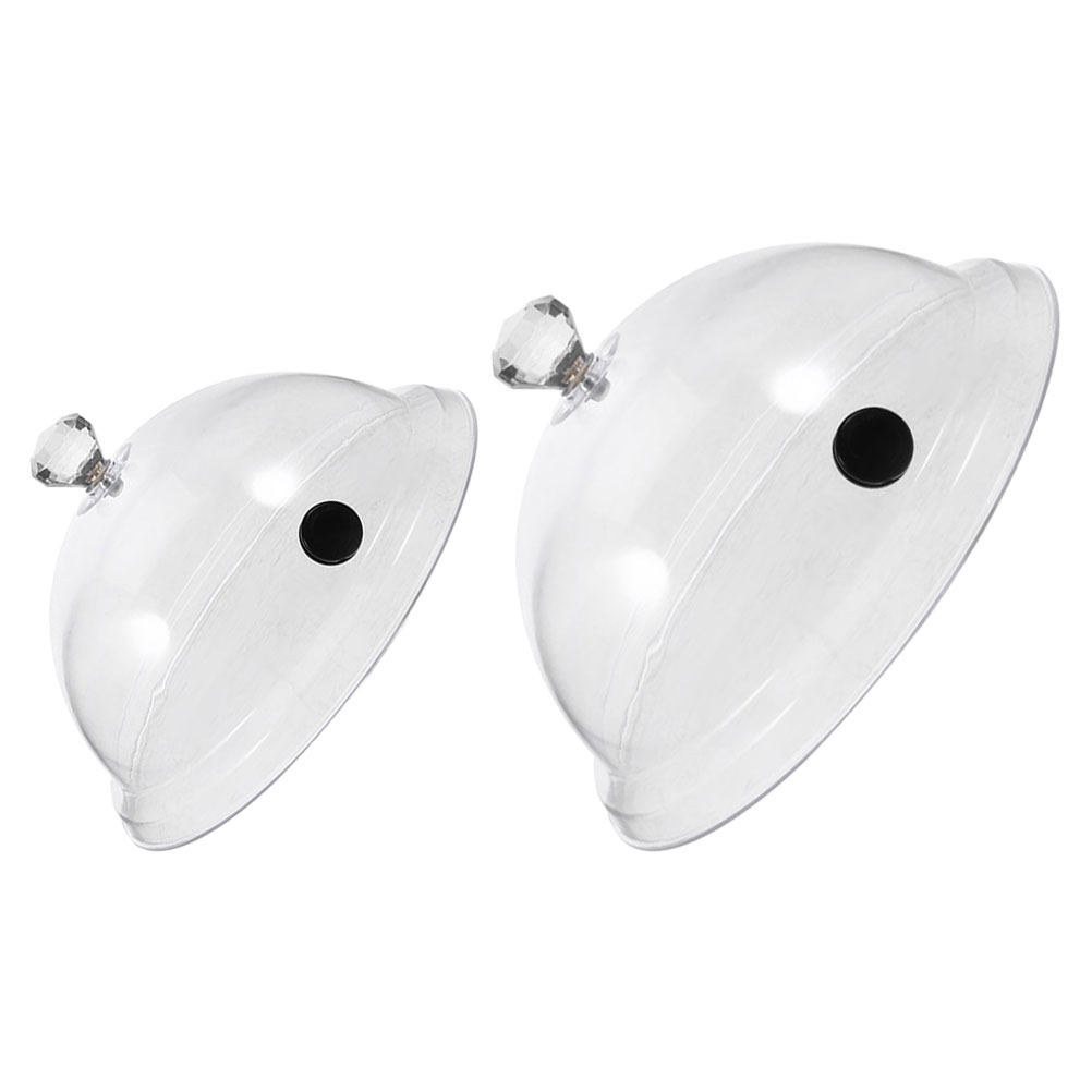Plastic Dome Clear - 2個入り喫煙用ドーム型アクリルカバー 保護蓋 透明フードドーム アクリルケーキディスプレイ クリアケーキカバー 家庭用フードカバー