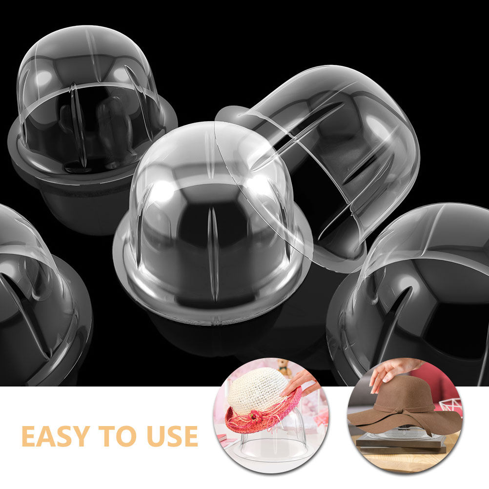 12個入りドーム型帽子ラック 透明プラスチック製野球帽インナ - Plastic Dome Clear のレビューと価格