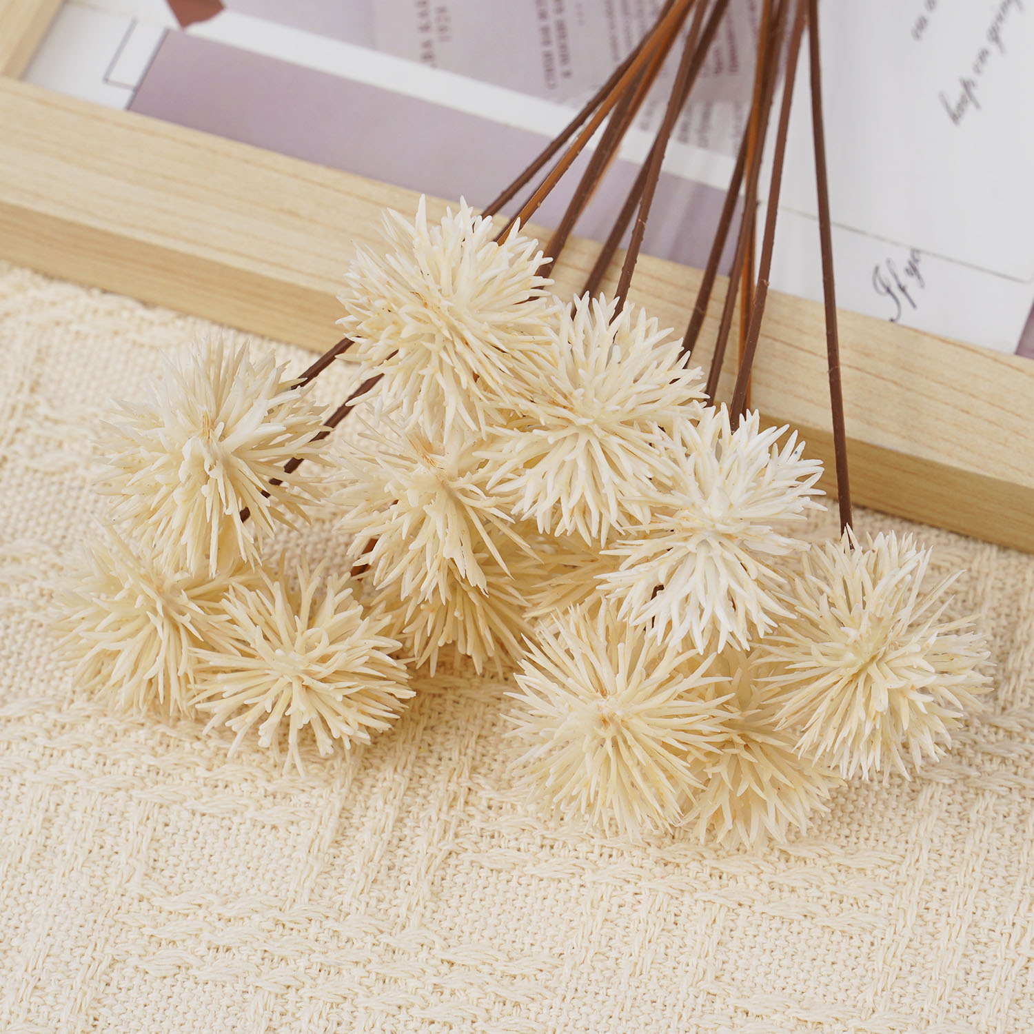 小さな人工のとげのあるボールの花束,花,家の装飾,緑の植物, - Sphagnum Moss Dry のレビューと価格