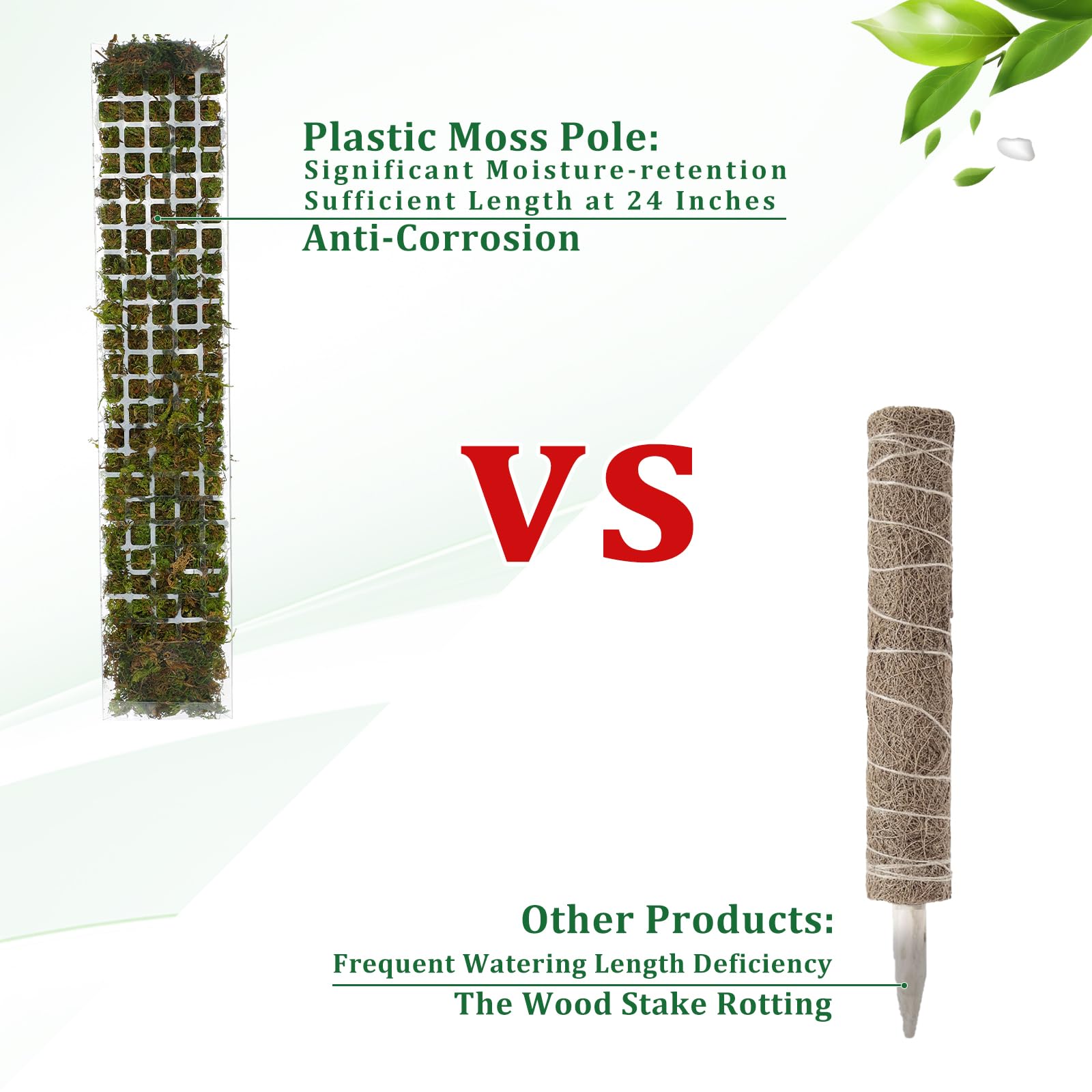 モススティック プラスチック製 植物スタンド 室内用 つる性 - Sphagnum Moss Dry のレビューと価格